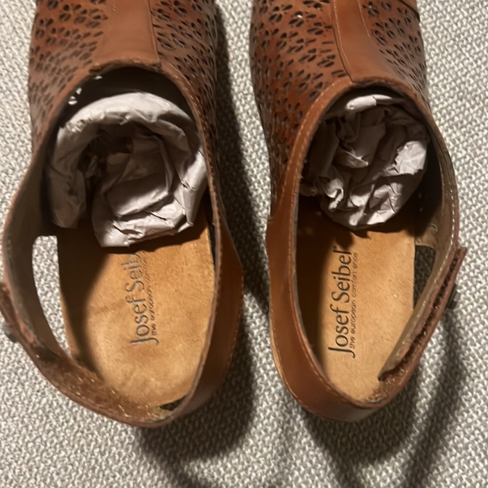 Josef Seibel wedge peep toe 40 brown - Picture 4 of 11